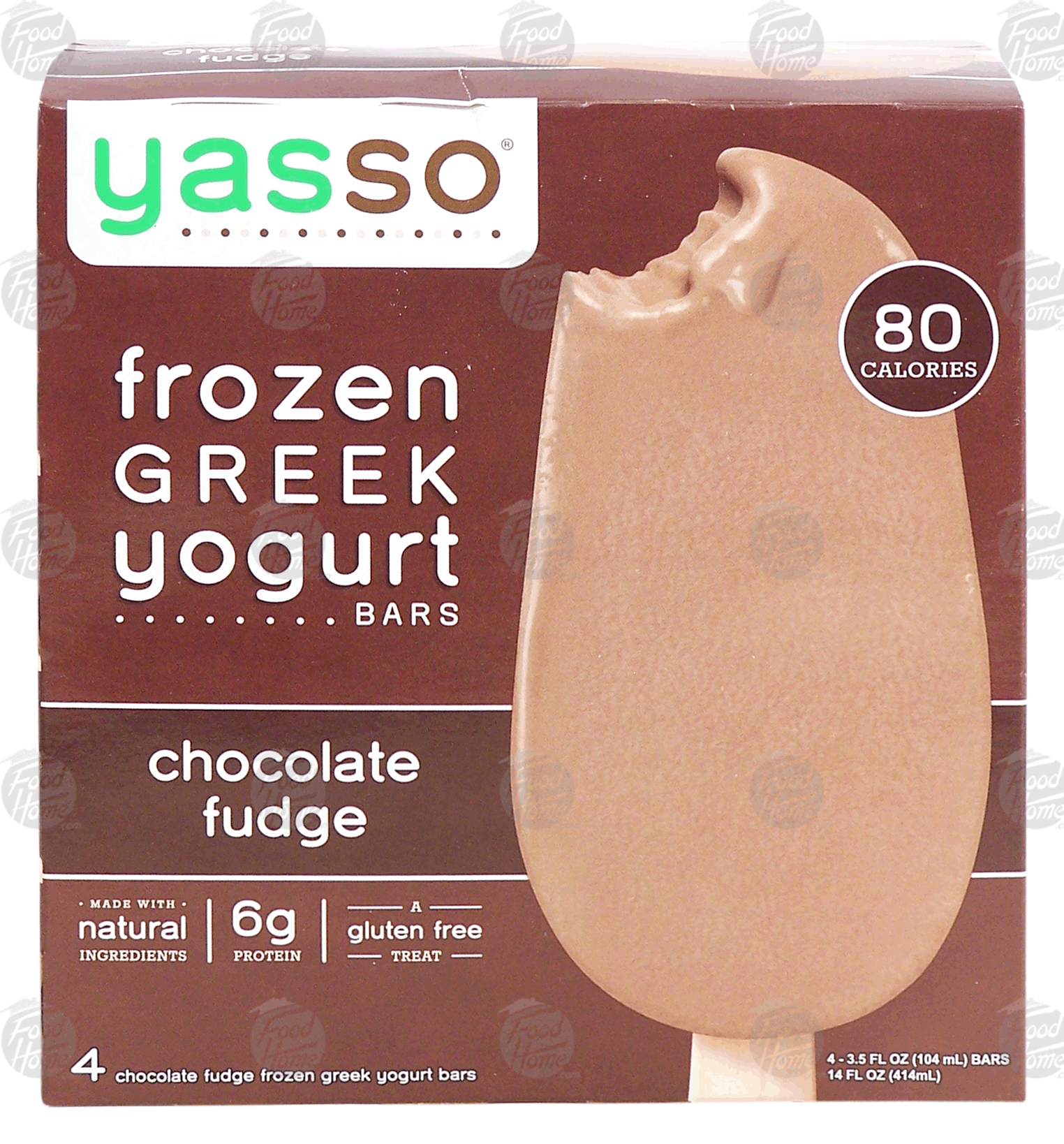 Yasso  frozen greek yogurt bars, chocolate fudge, 4 bars Full-Size Picture